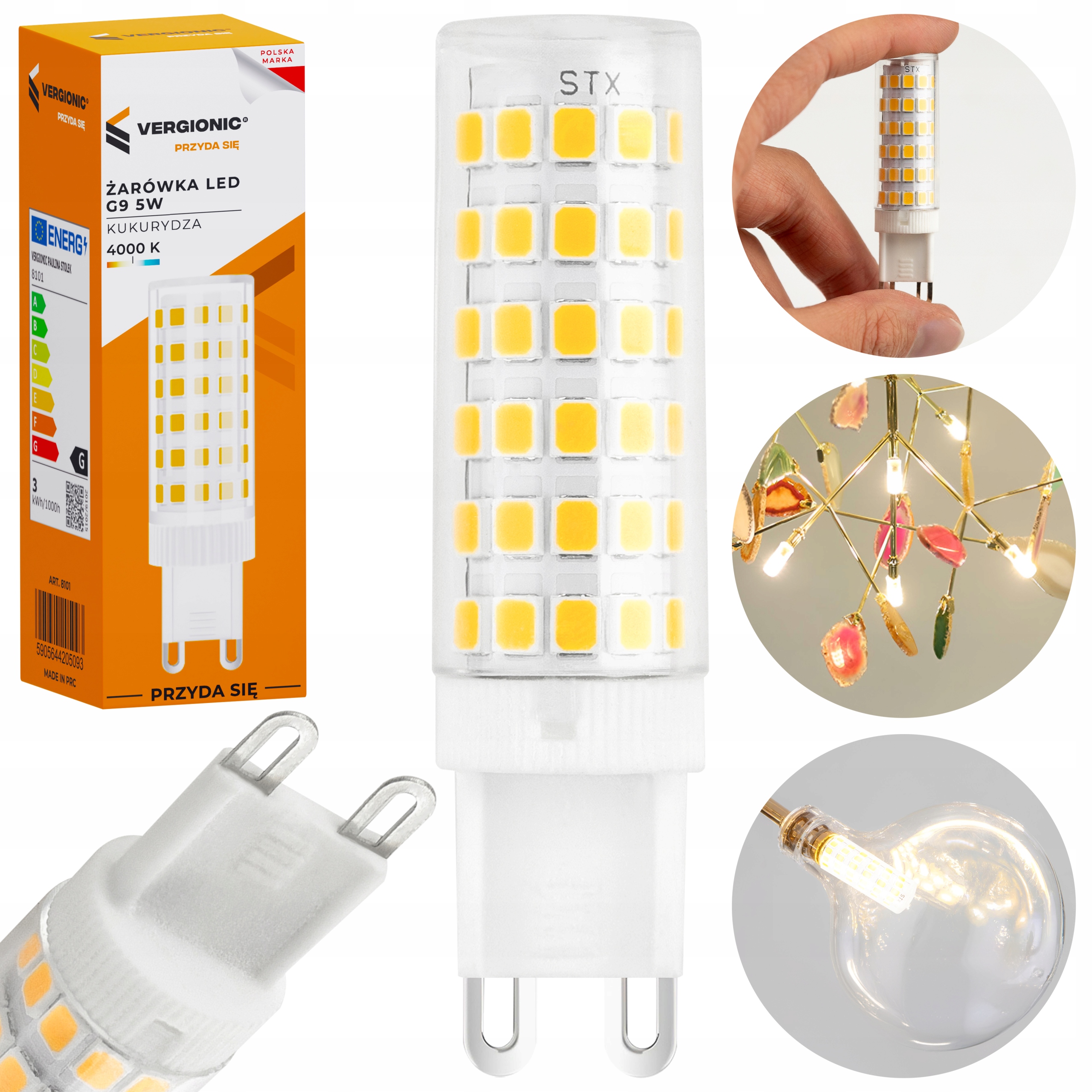 Żarówka LED SMD 5W G9 4000K VERGIONIC