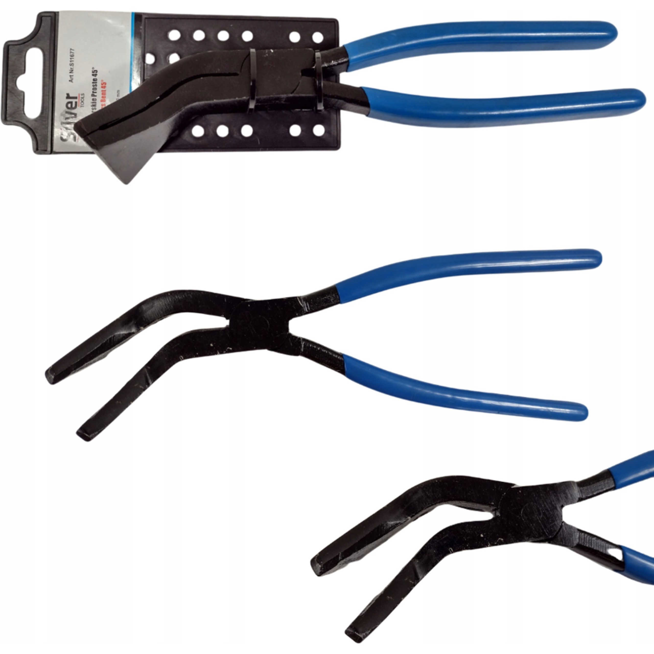 Cęgi szczypce kleszcze dekarskie blacharskie do gięcia blach 45° Silver