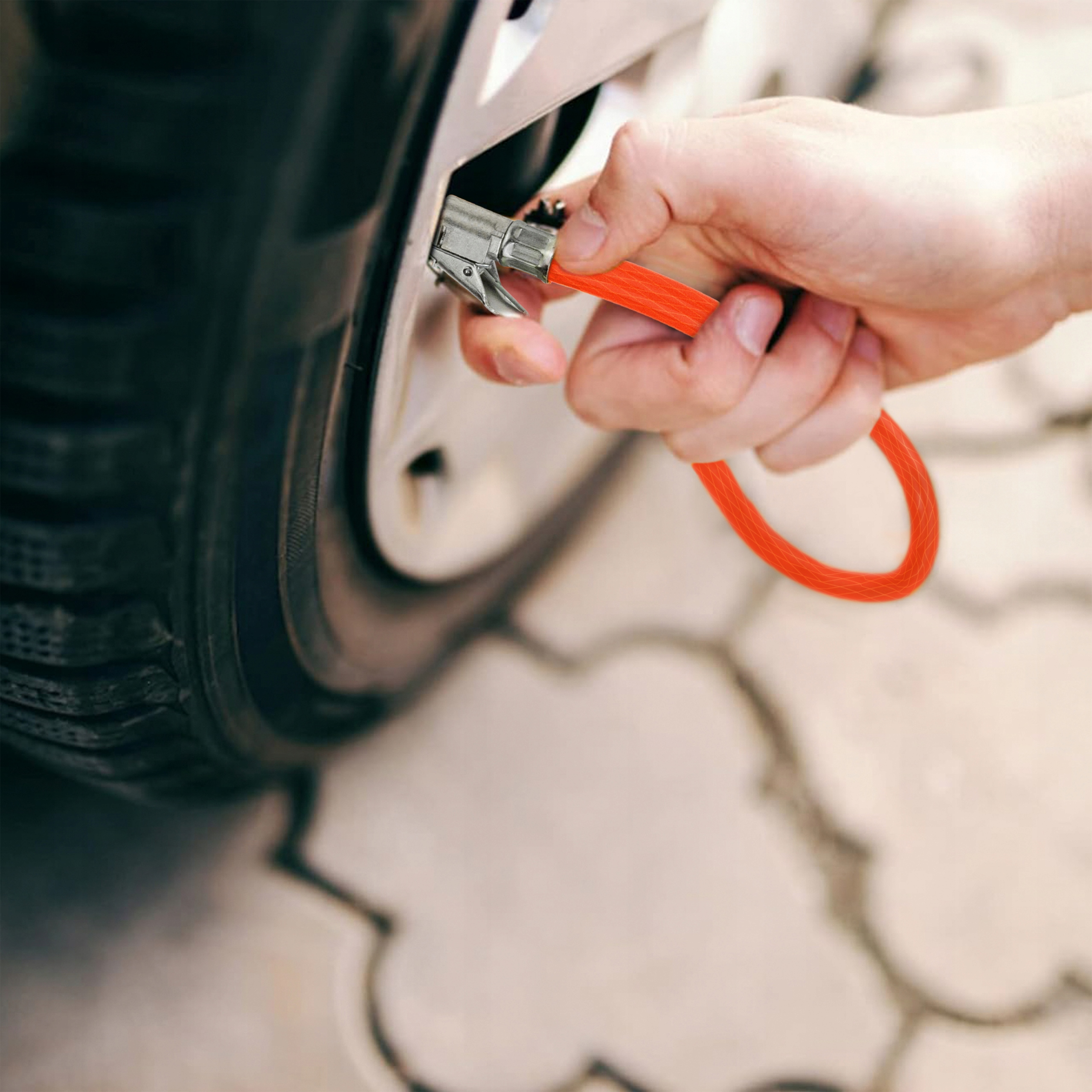 Wężyk do kompresora, pistoletu, pompowania kół 40 cm 1/8” VERGIONIC