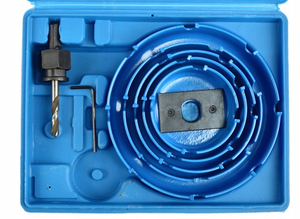 Otwornice widiowe GEKO 64-127 mm do drewna, płyt gipsowych i MDF 5 el.