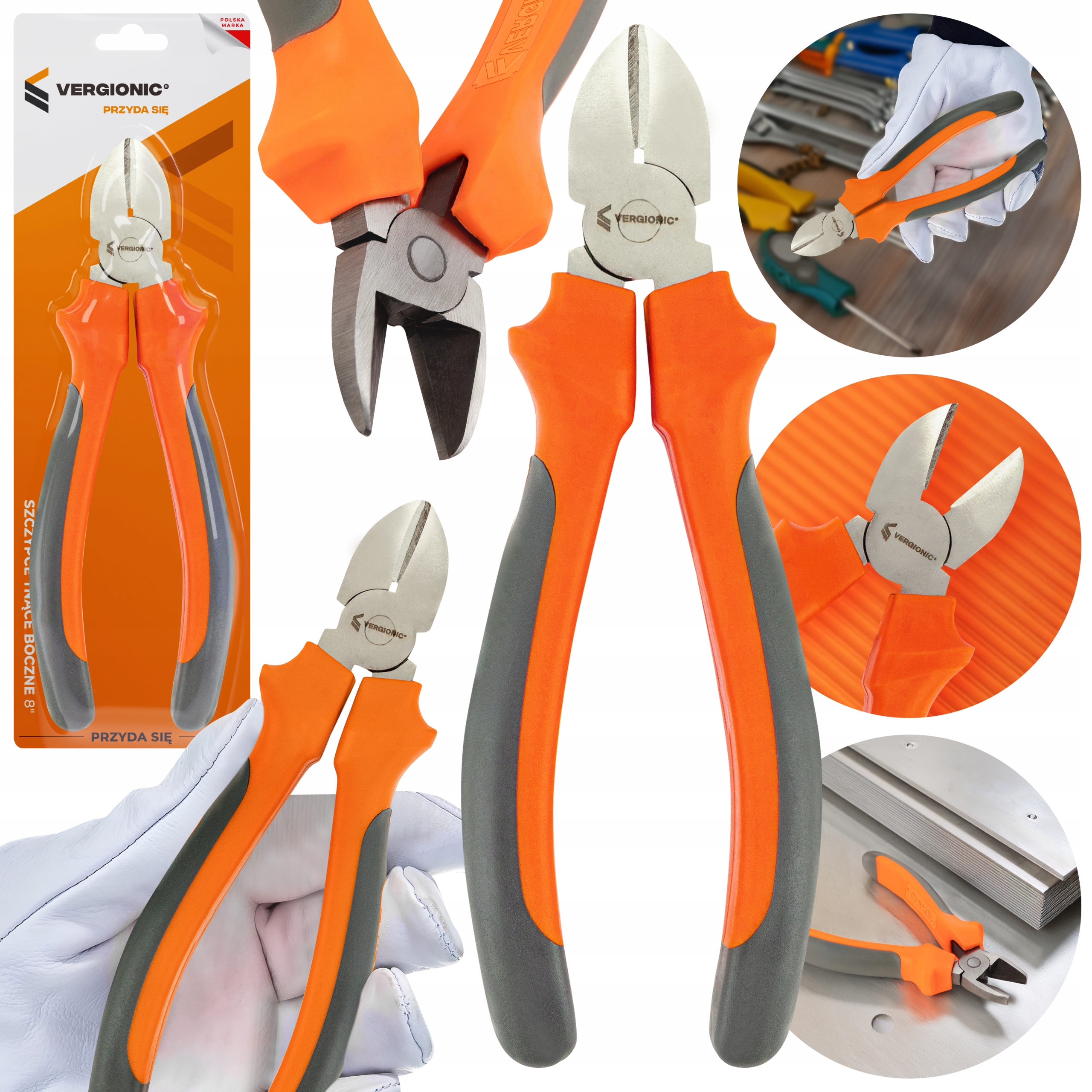 Szczypce tnące boczne 8'' VERGIONIC