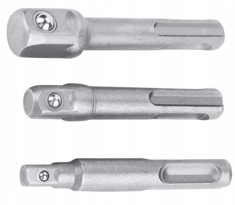 Adaptery SDS Plus do nasadek 1/4 3/8 1/2 zestaw 3 szt. Falon-Tech