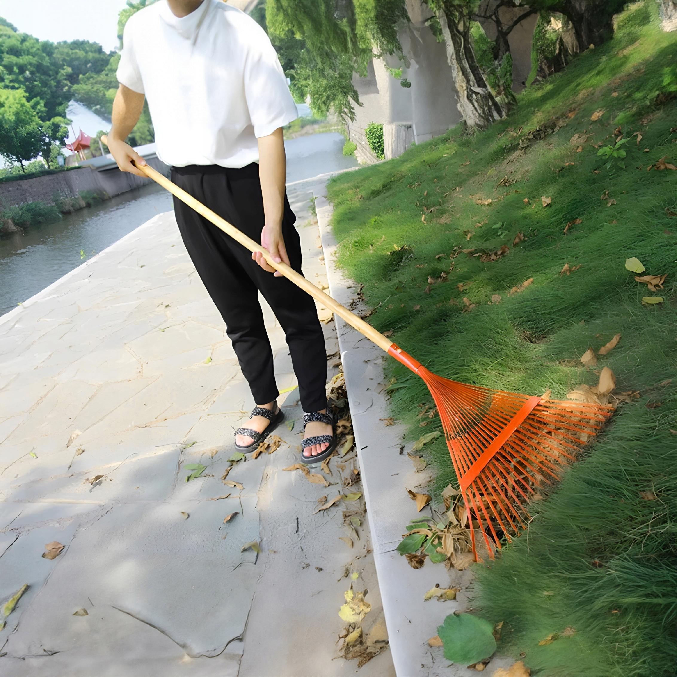 Grabie wachlarzowe metalowe 38 cm do liści trawy VERGIONIC
