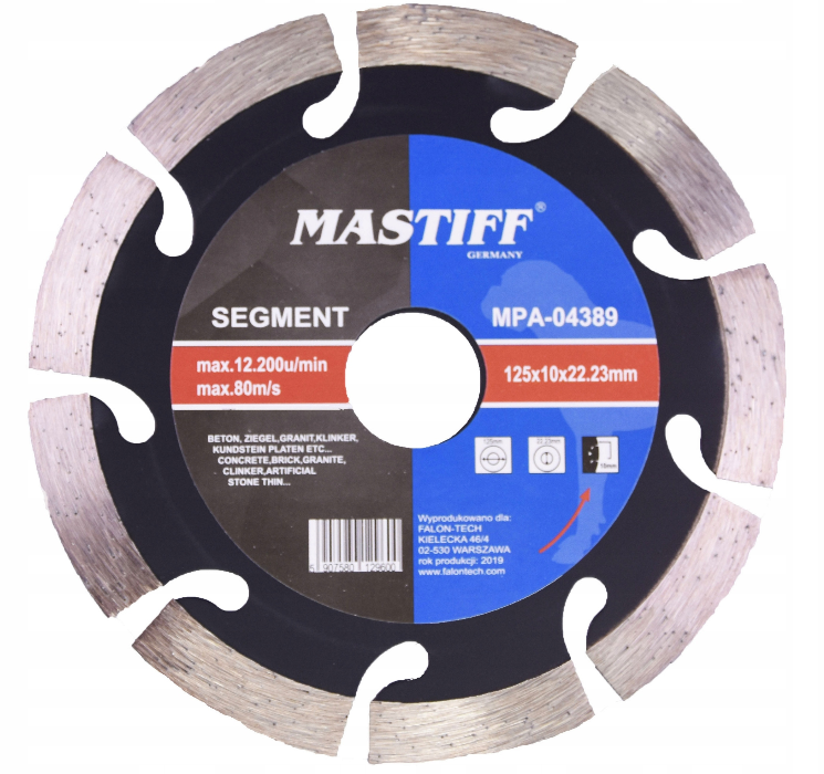 Tarcza diamentowa Mastiff 125x22,2 mm do betonu