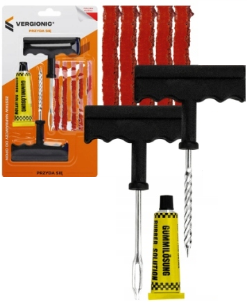 10x ZESTAW NAPRAWCZY DO OPON KÓŁ NAPRAWA PRZEBITEGO KOŁA OPONY VERGIONIC