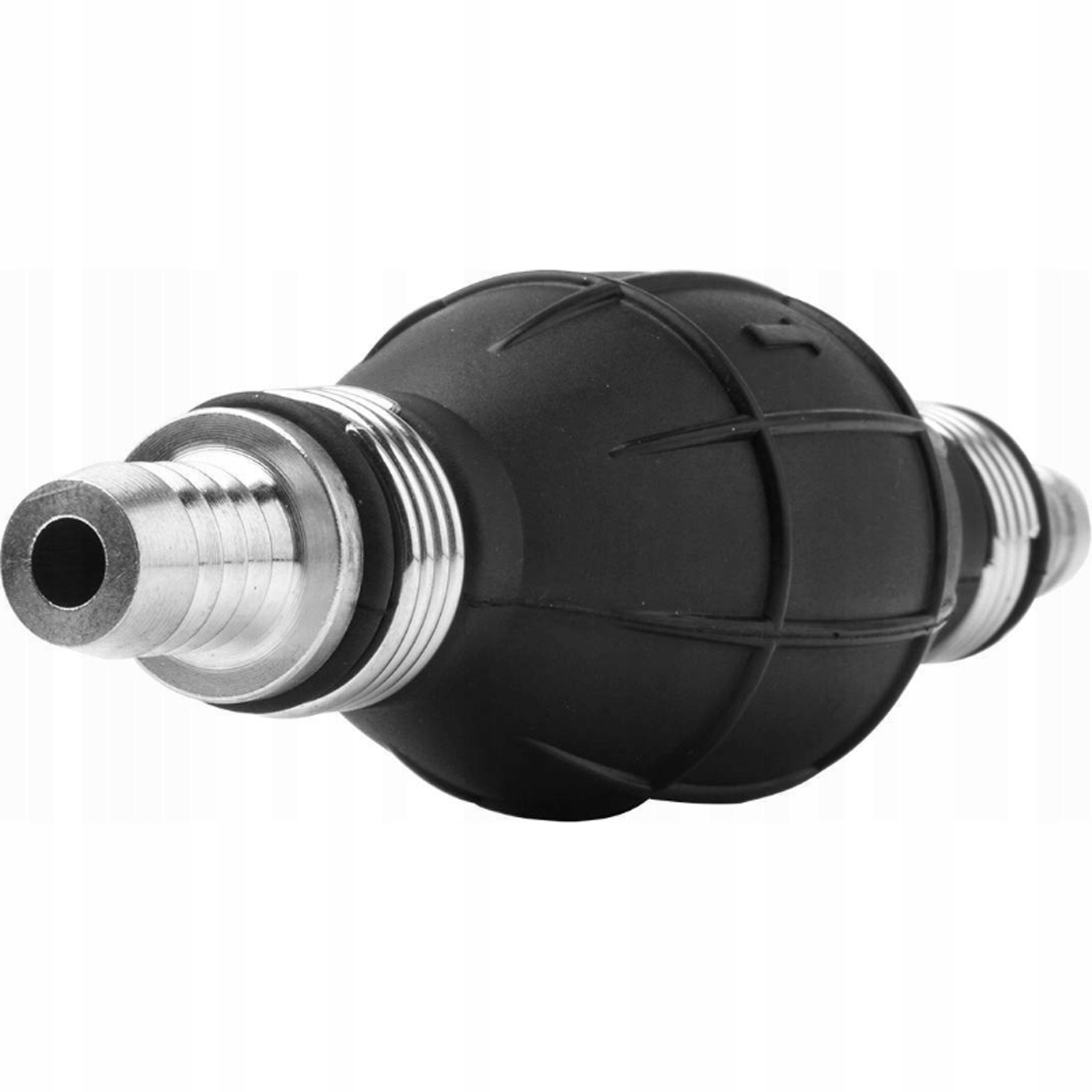 Pompka ssąca ręczna do paliwa gruszka gumowa zawór 8 mm Silver