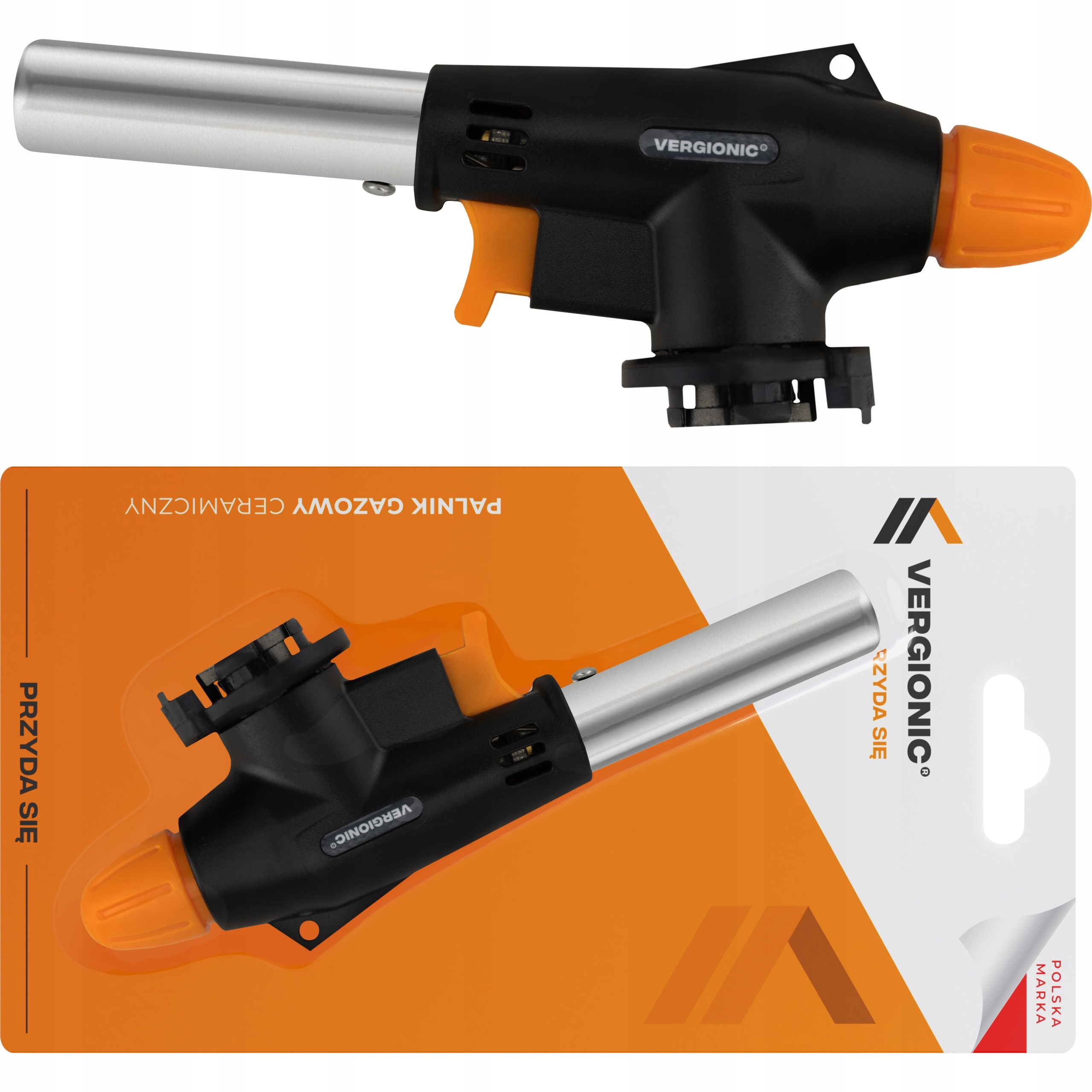 Palnik gazowy VERGIONIC piezoelektryczny 1300°C na kartusz TS-700