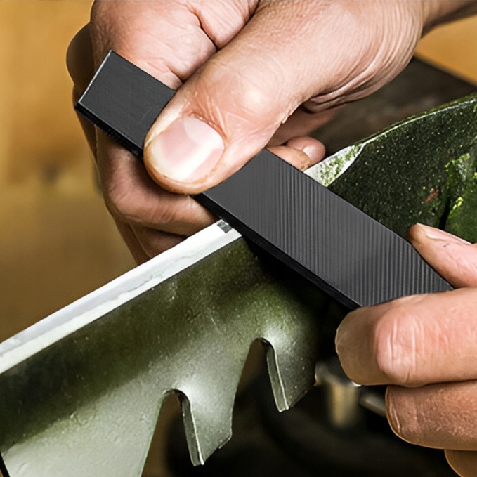 Pilnik do metalu półokrągły 8″ z rączką stalowy do szlifowania VERGIONIC