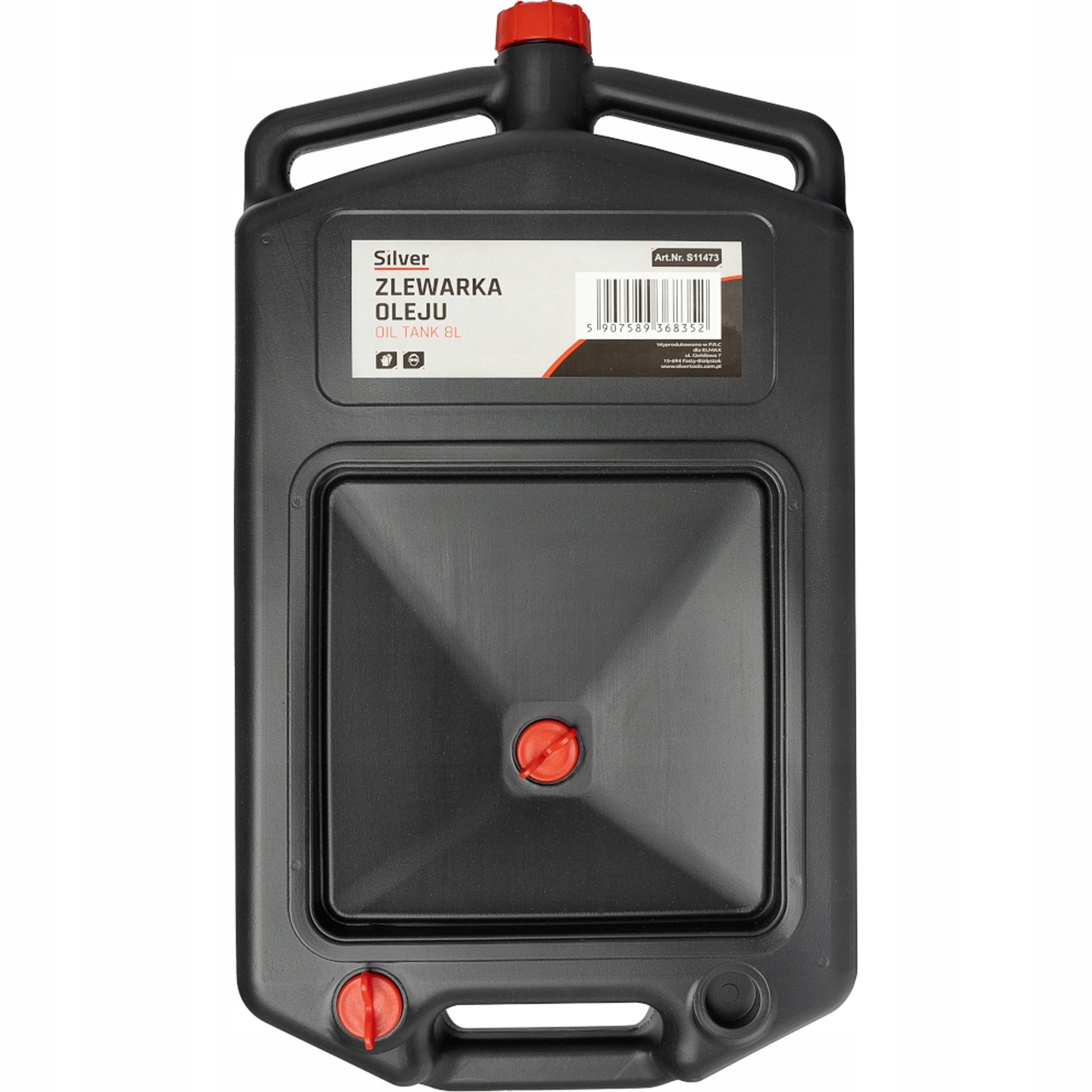 Zlewarka miska 8L do oleju pojemnik kanister warsztatowy Silver