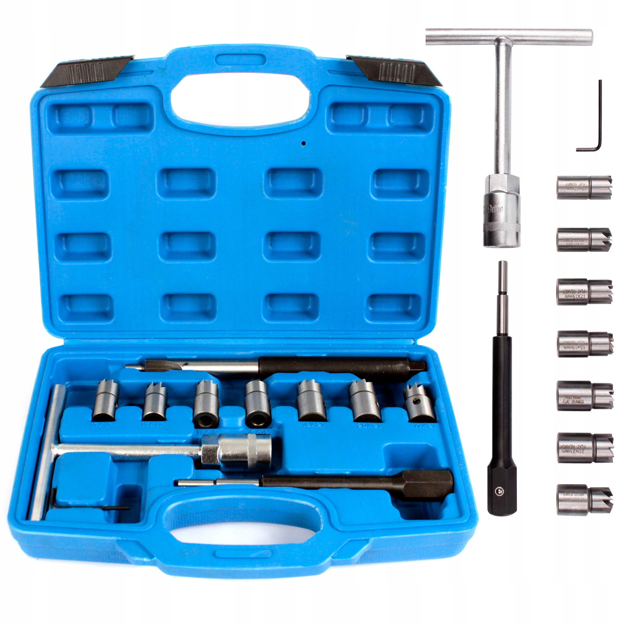 Frezy do gniazd wtryskiwaczy Common Rail zestaw 10 el. Silver