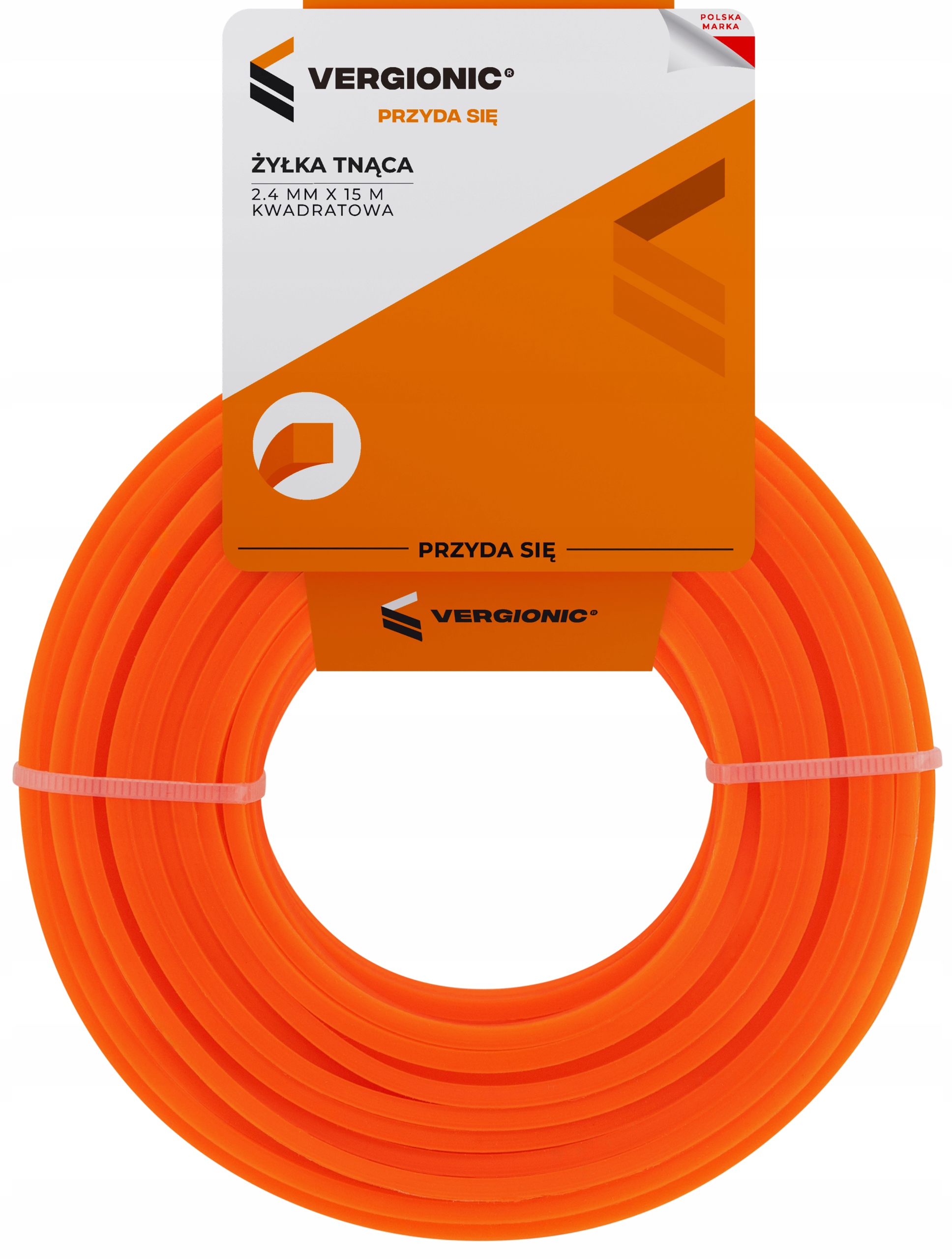 Żyłka tnąca 2,4 mm x 15 m kwadratowa VERGIONIC