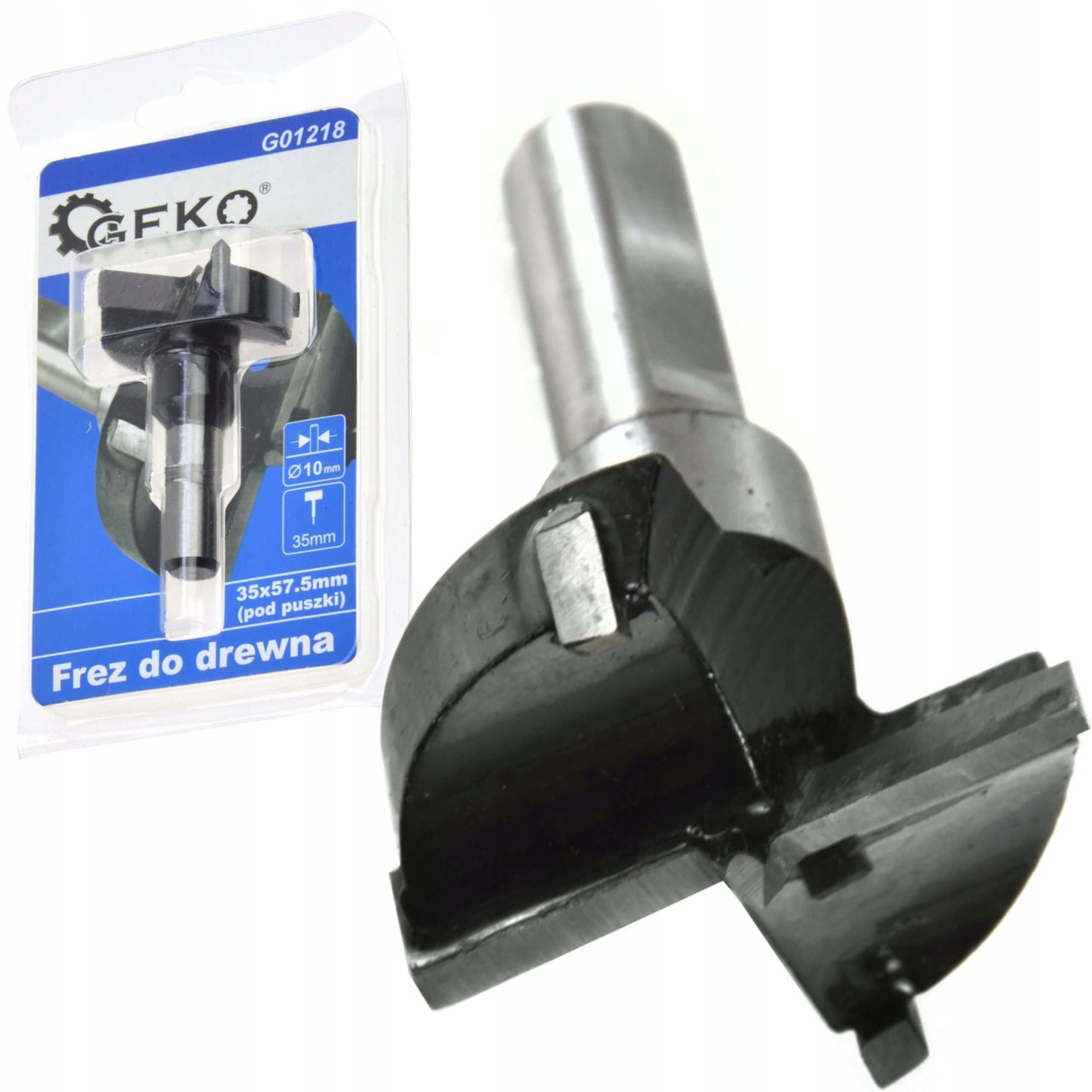 Frez puszkowy GEKO do drewna 35 mm pod zawiasy meblowe