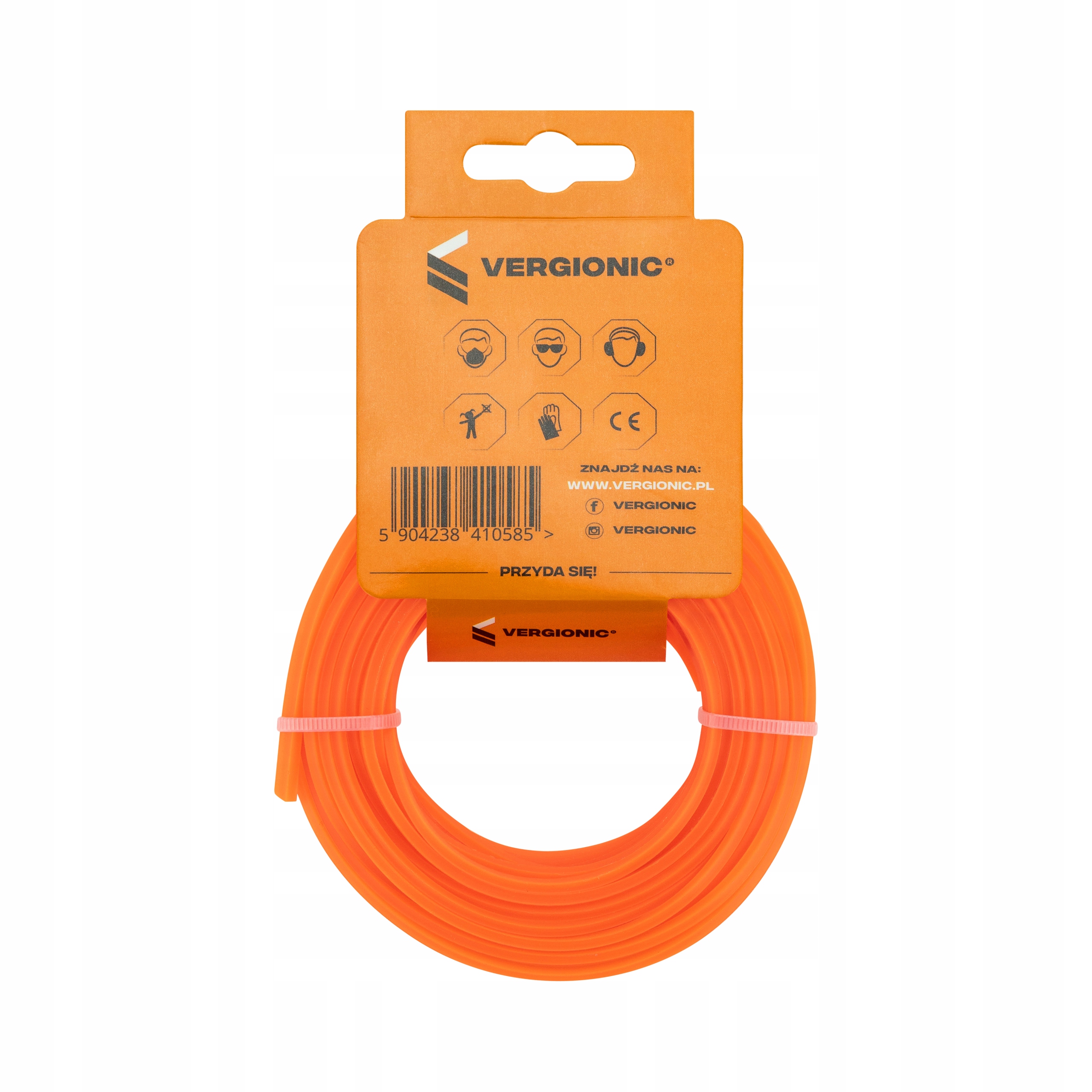 Żyłka tnąca 2,4 mm x 15 m kwadratowa VERGIONIC