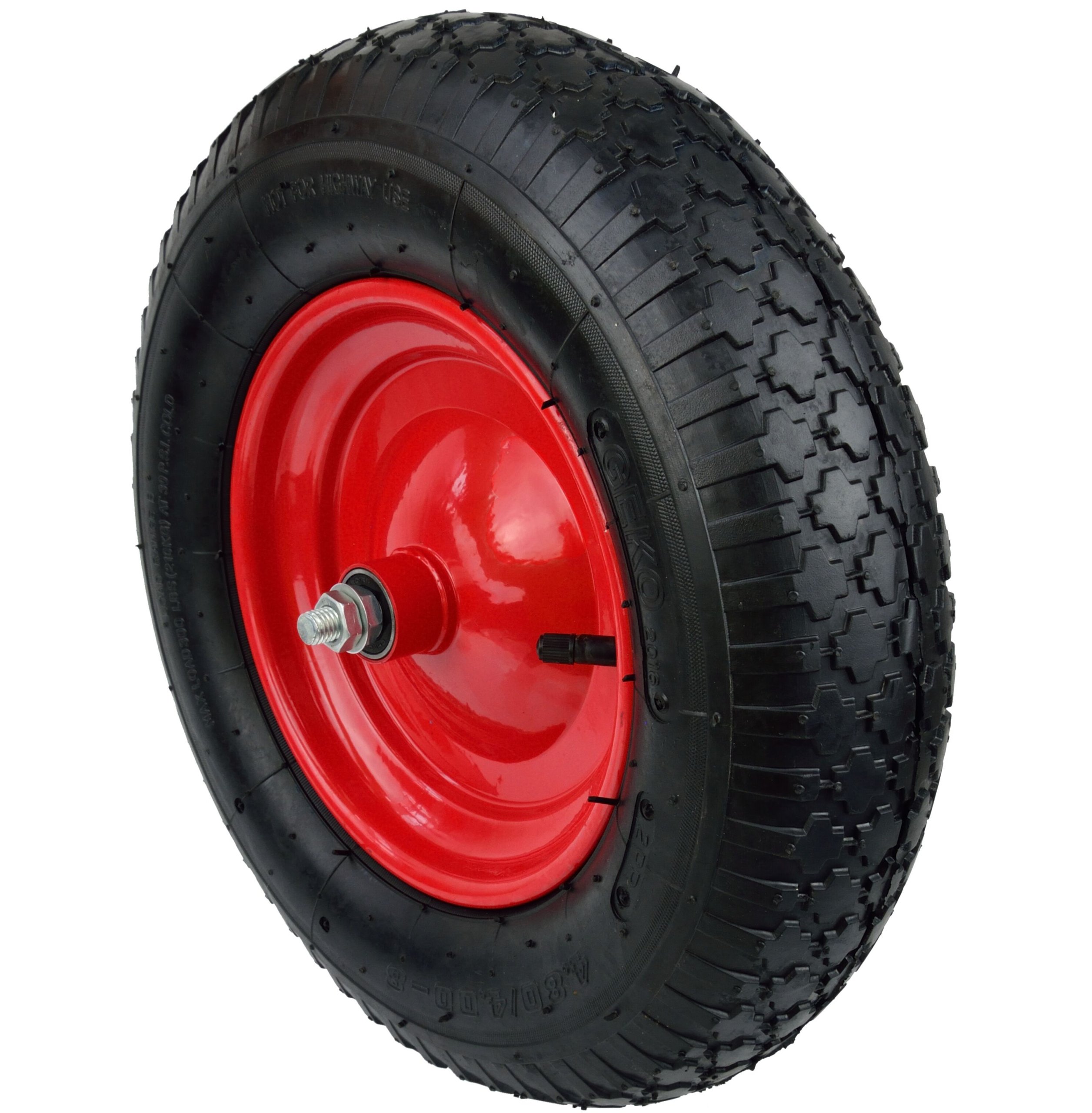 Koło do taczki, wózka GEKO 4.80/4.00-8 2PR + oś 12 mm