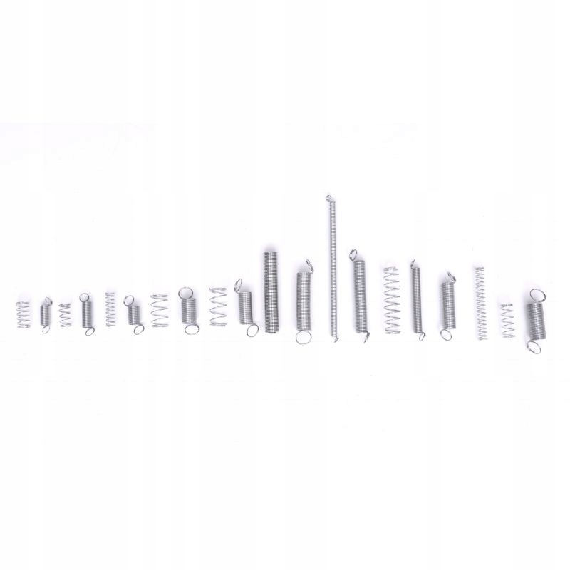 Sprężynki różne rozmiary zestaw 200 szt. mix sprężyn w pudełku