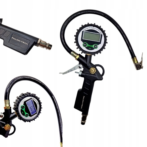 PISTOLET DO POMPOWANIA KÓŁ CYFROWY MANOMETR 0-18 BAR