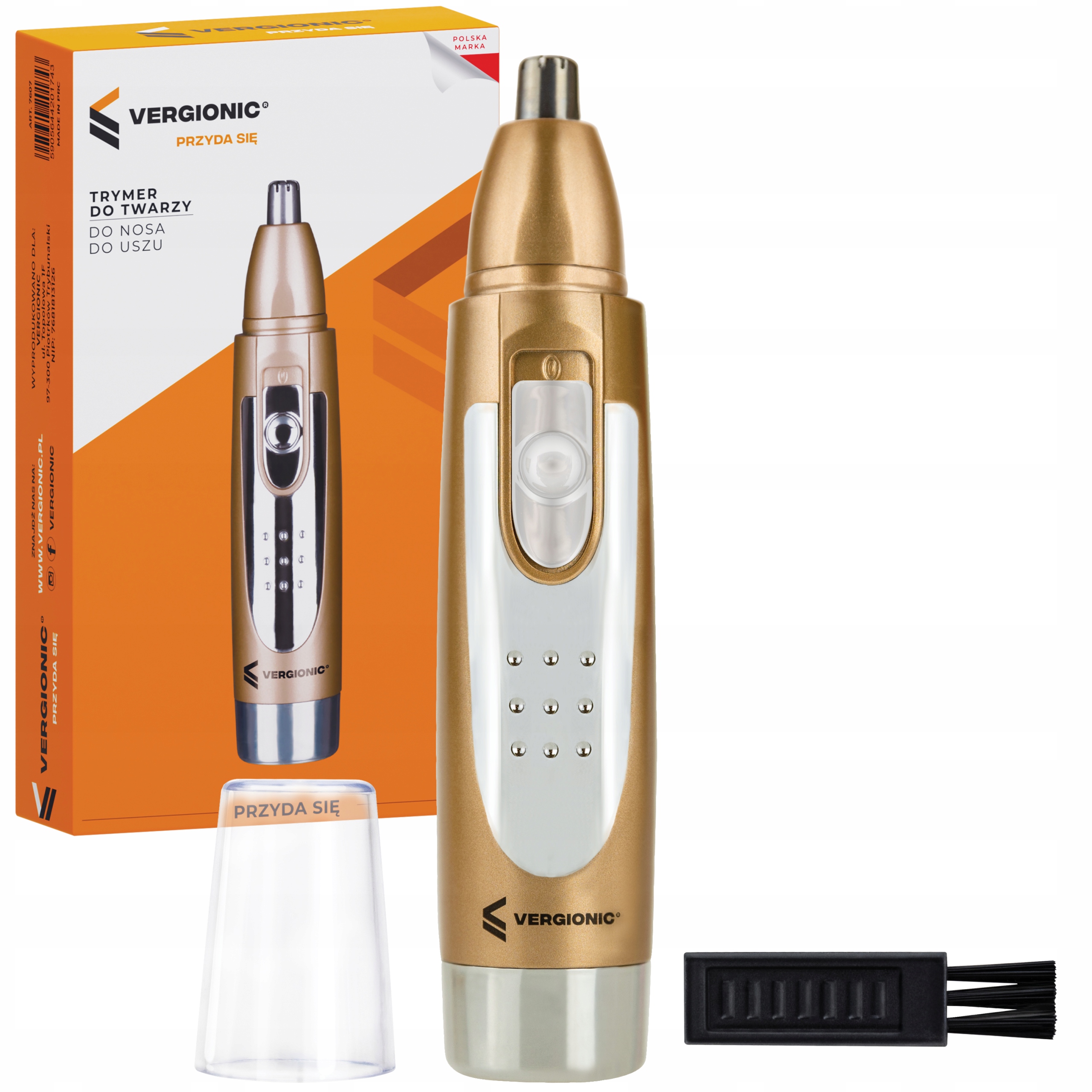 TRYMER DO NOSA I USZU GOLARKA DEPILATOR MĘSKA DO UCHA BRWI NOSU STRZYŻENIA