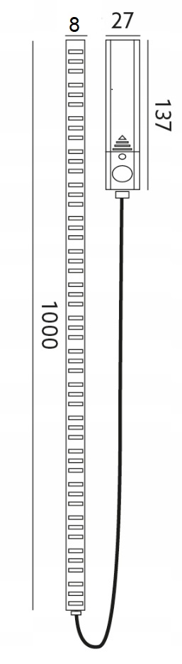 Oprawa meblowa z czujnikiem LED CORREA 3,4W barwa CIEPŁOBIAŁA