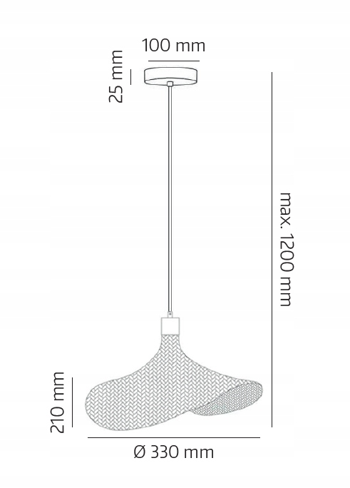 Detal bambusowego klosza lampy BOHO