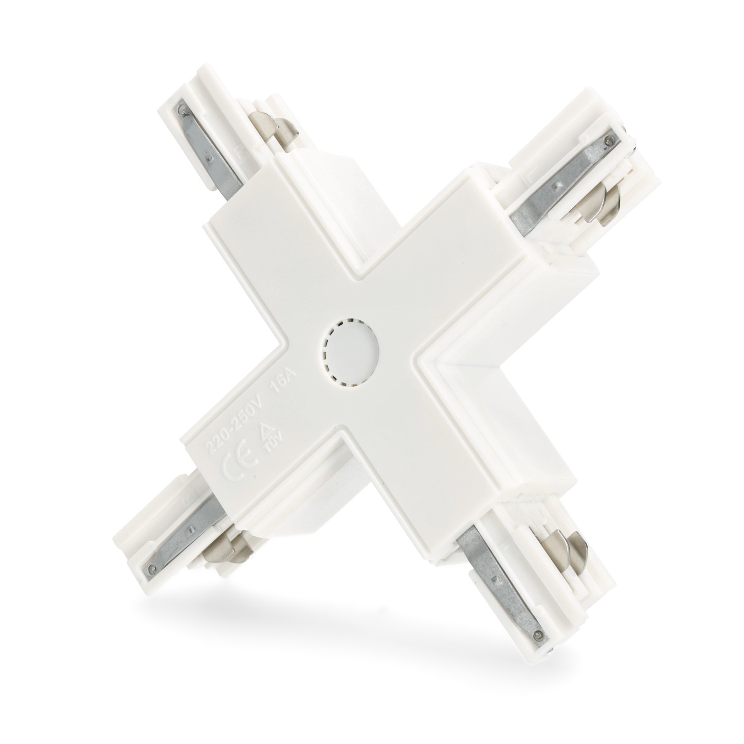 Łącznik 'X' do łączenia szyn ZEWNĘTRZNY BIAŁY do LED NEXTRACK