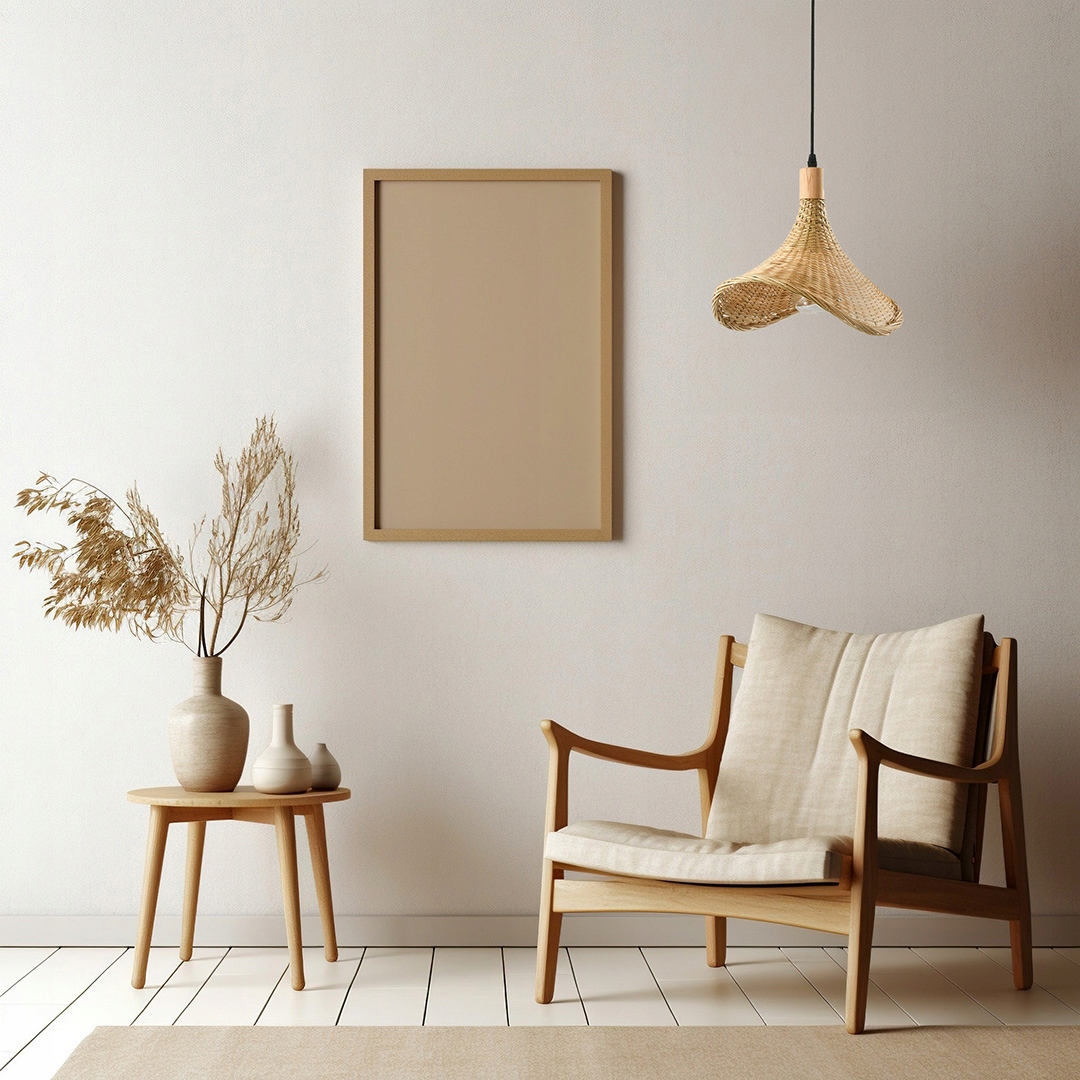 Pleciona lampa BOHO w aranżacji wnętrza