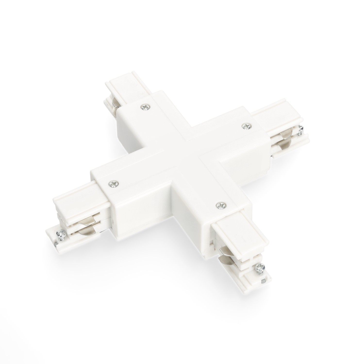 Łącznik 'X' do łączenia szyn ZEWNĘTRZNY BIAŁY do LED NEXTRACK