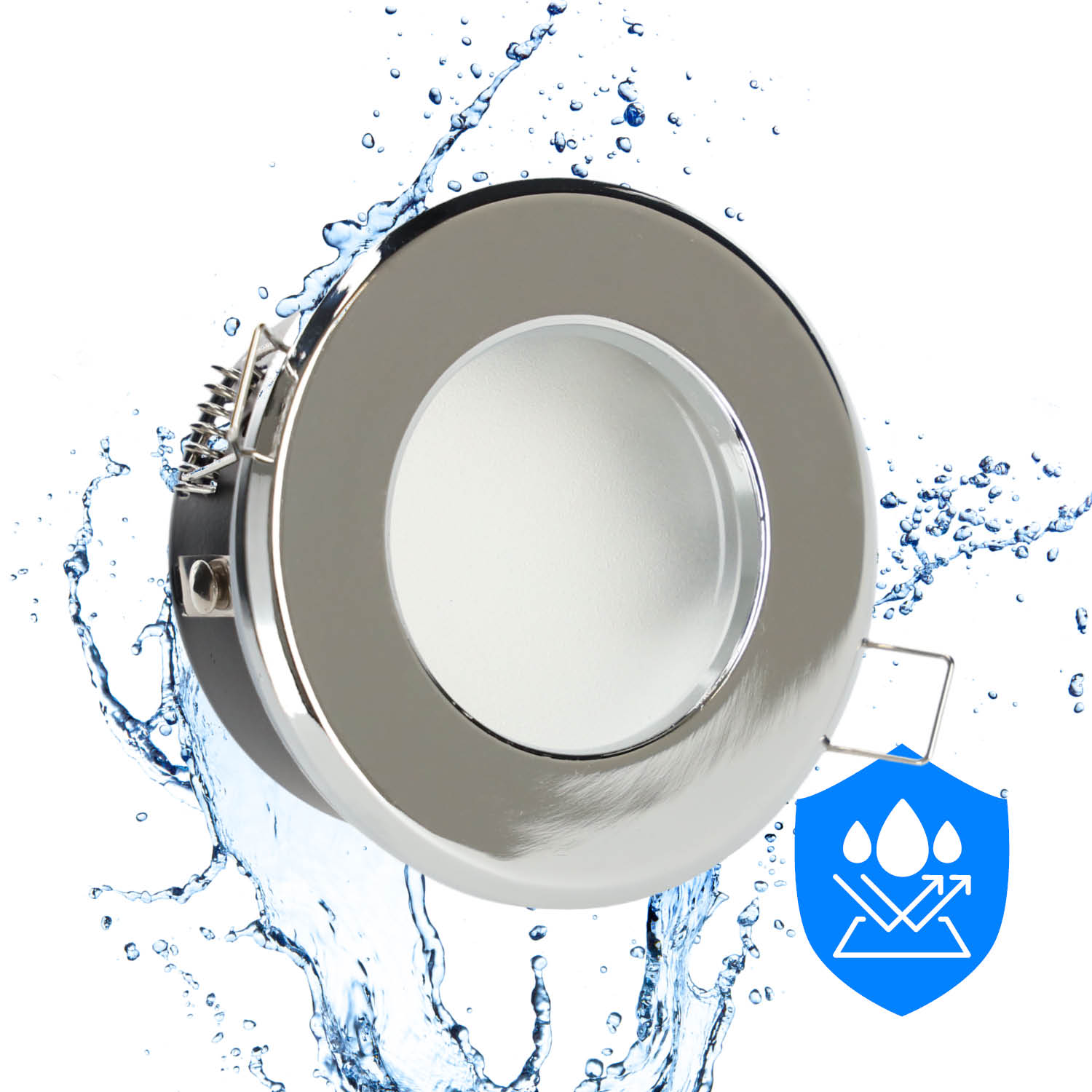 6x oprawa halogenowa LUMO11 chrom +LED GU10 5W neutralna biała PREMIUM