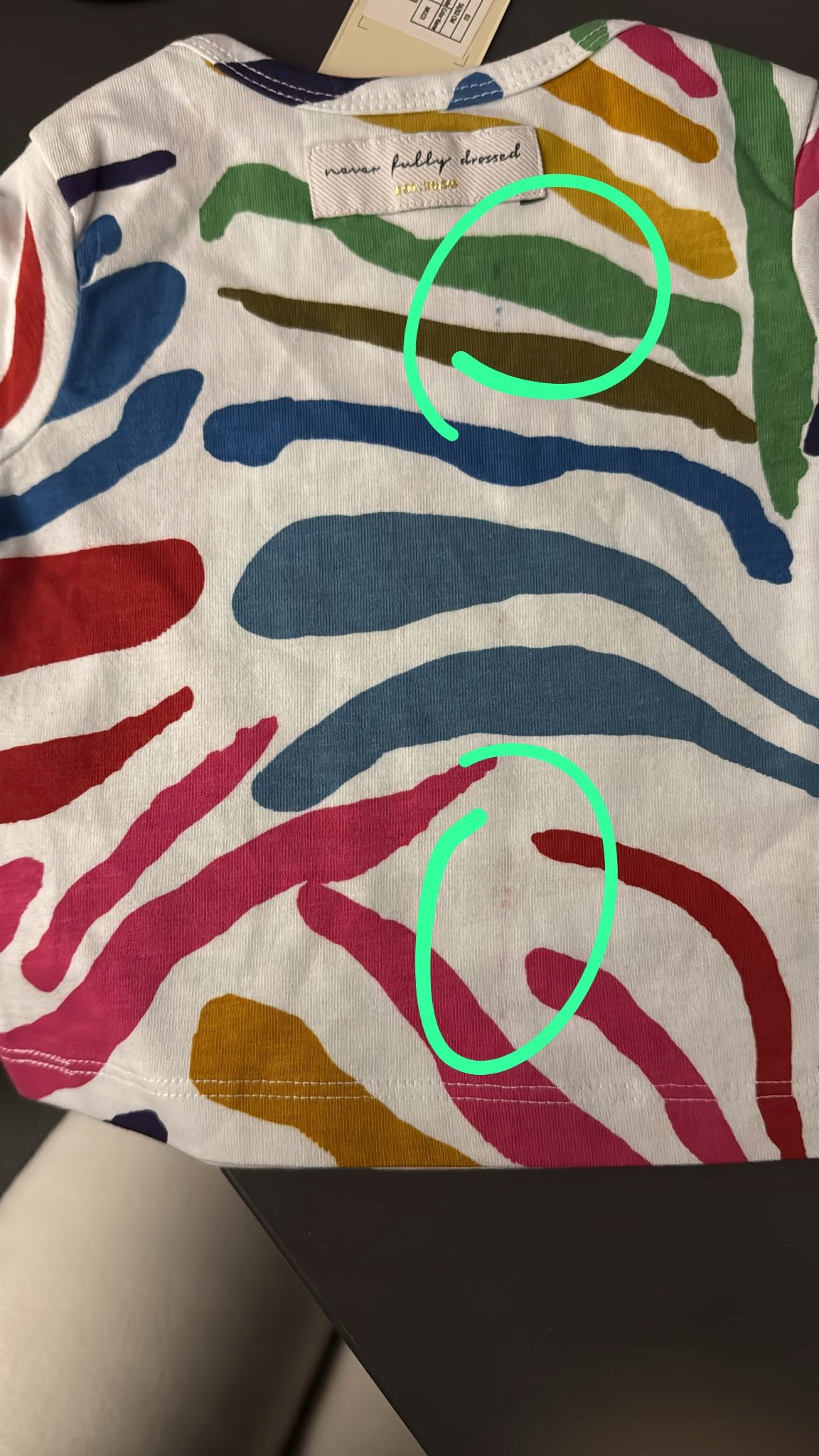 T-shirt Never Full Dressed Zebra Tee 56/62cm