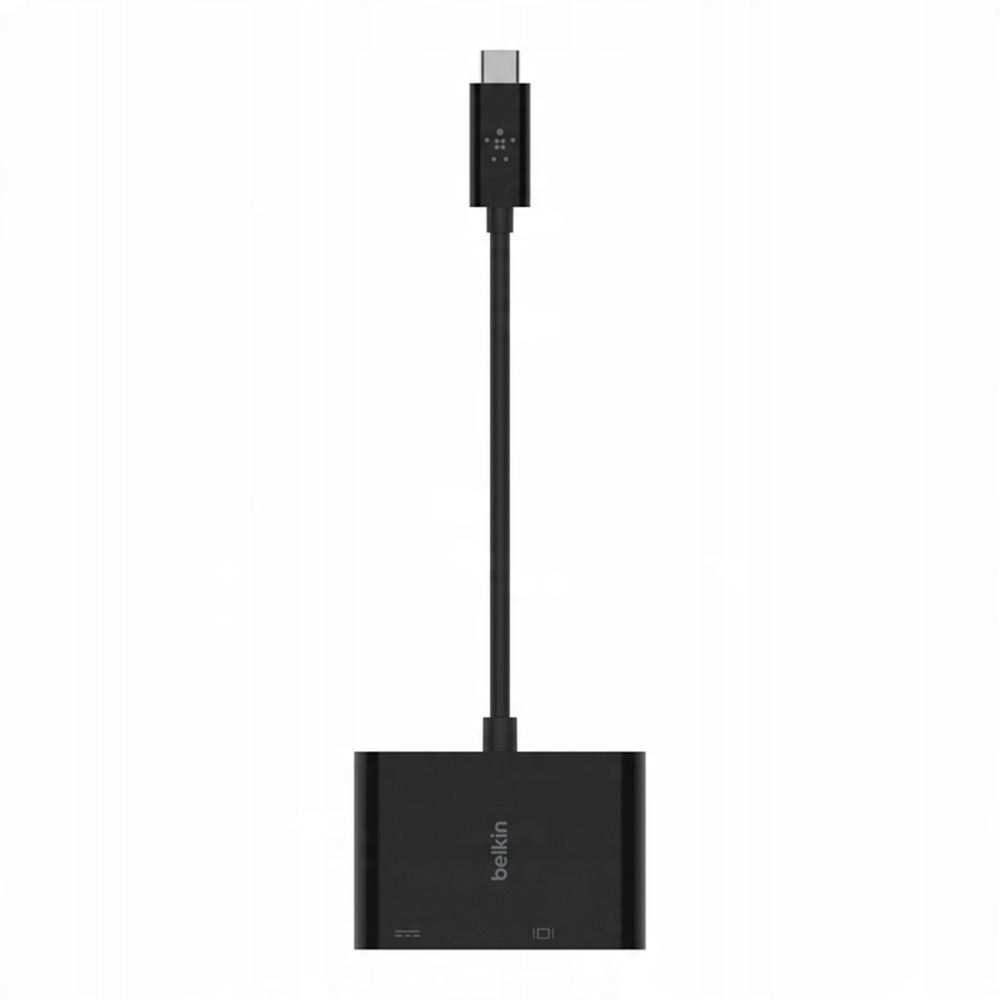Adapter USB-C - wyjście obrazu VGA + zasilanie PD 60W Belkin AVC001BTBK