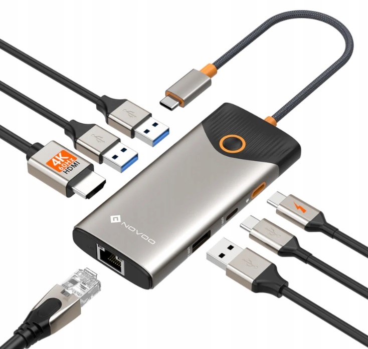 Stacja dokująca NOVOO T7 7 w 1 USB C OUTLET