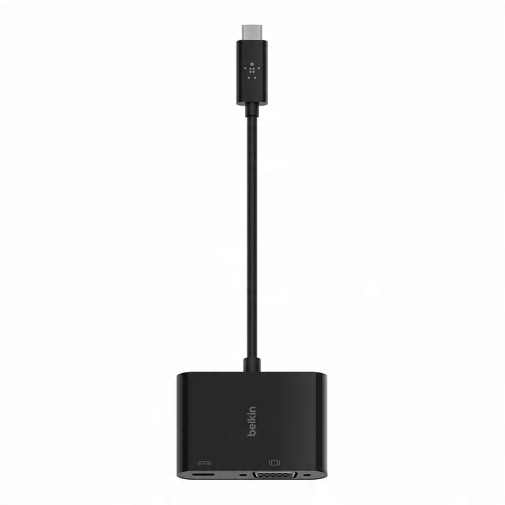 Adapter USB-C - wyjście obrazu VGA + zasilanie PD 60W Belkin AVC001BTBK