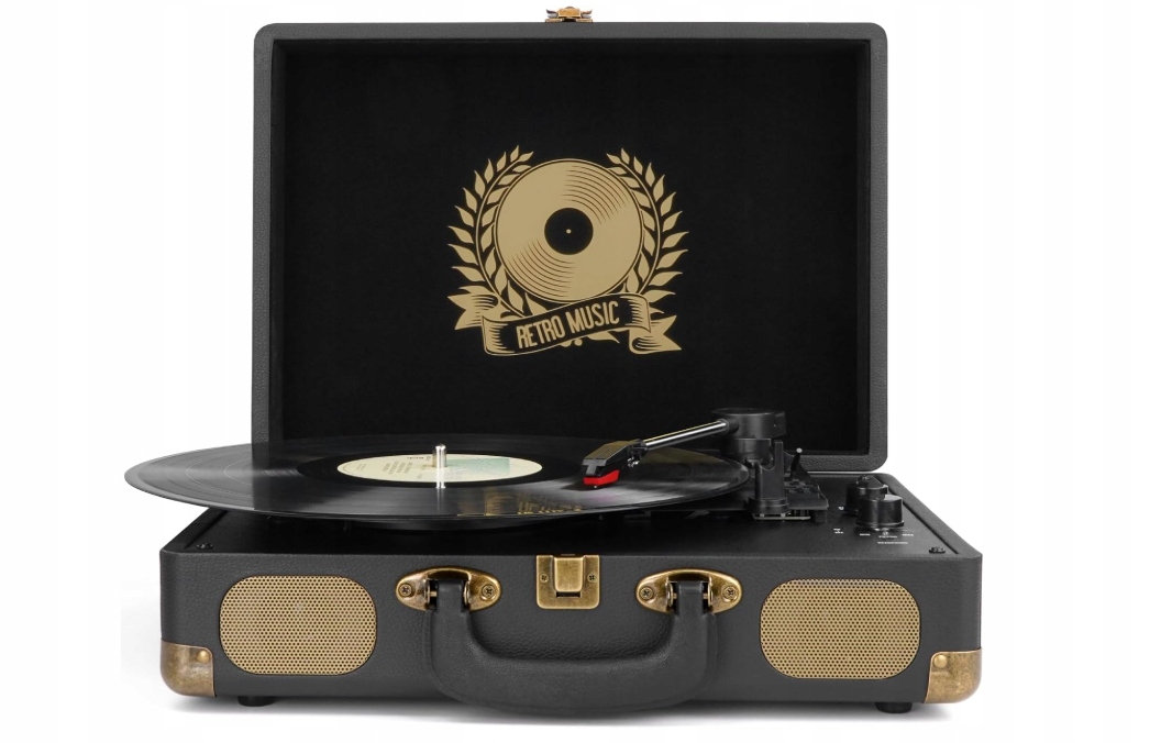 Vinyl Record Player Bluetooth 3-Speed Portable Vintage