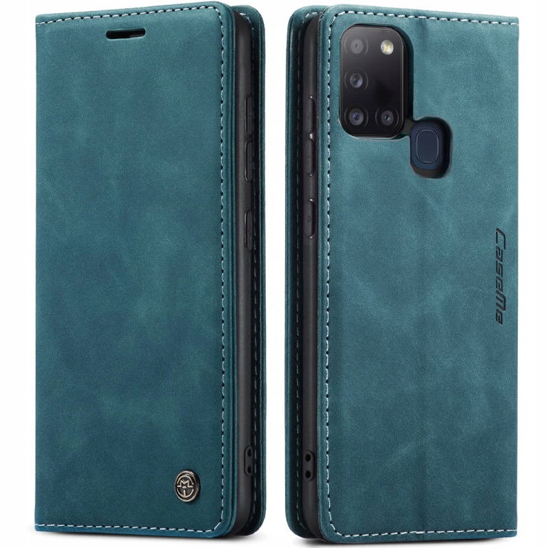 Etui z klapką Caseme do Samsung Galaxy A21s zielony