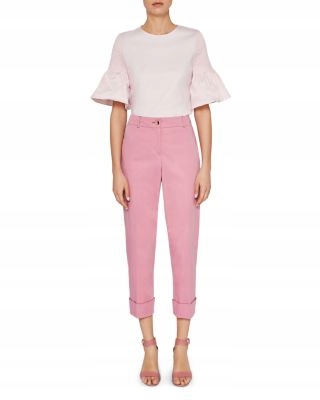 Spodnie bawełniane TED BAKER LONDON Saydii Deep Cuff Stretch roz.2