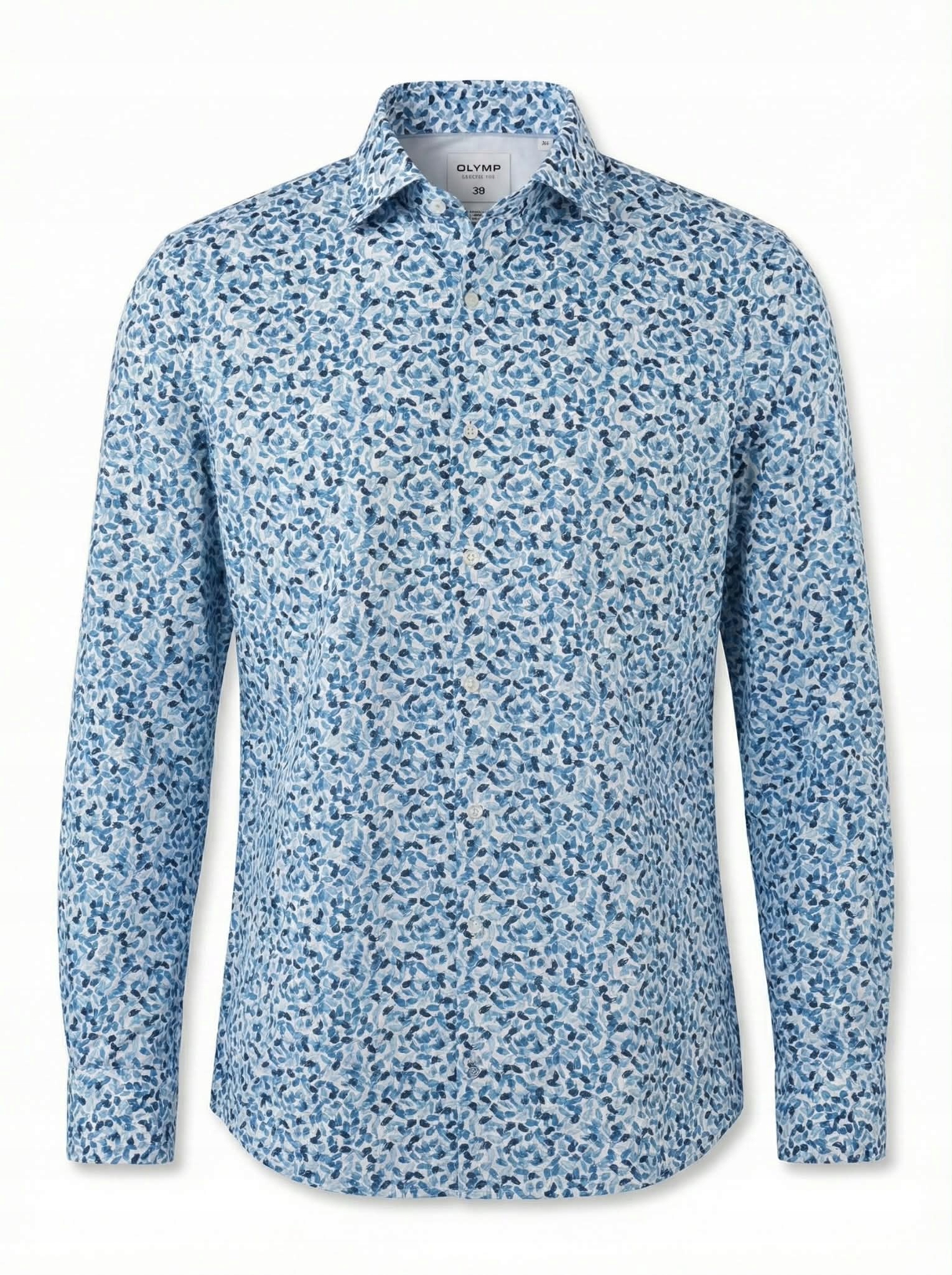 Koszula OLYMP Level Five 24/Seven Body Fit Jersey - niebieska, motyw roz.41