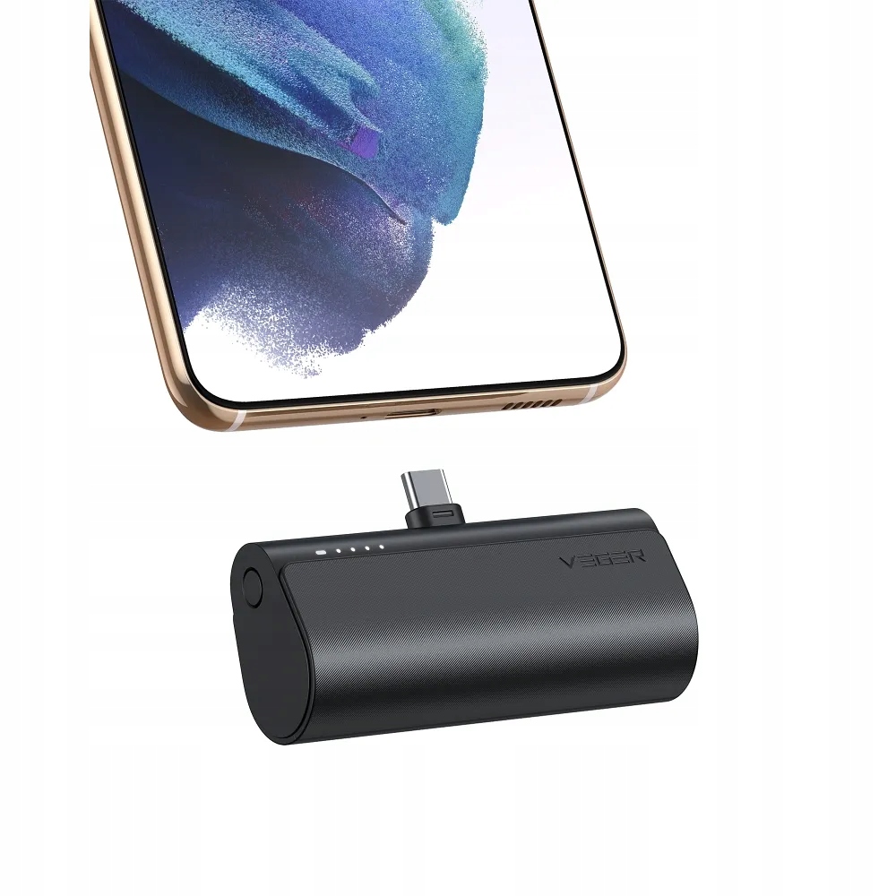 VEGER Powerbank 5 000 mAh z wbudowanym złączem USB-C Typ C PD QC3.0 3A 20W