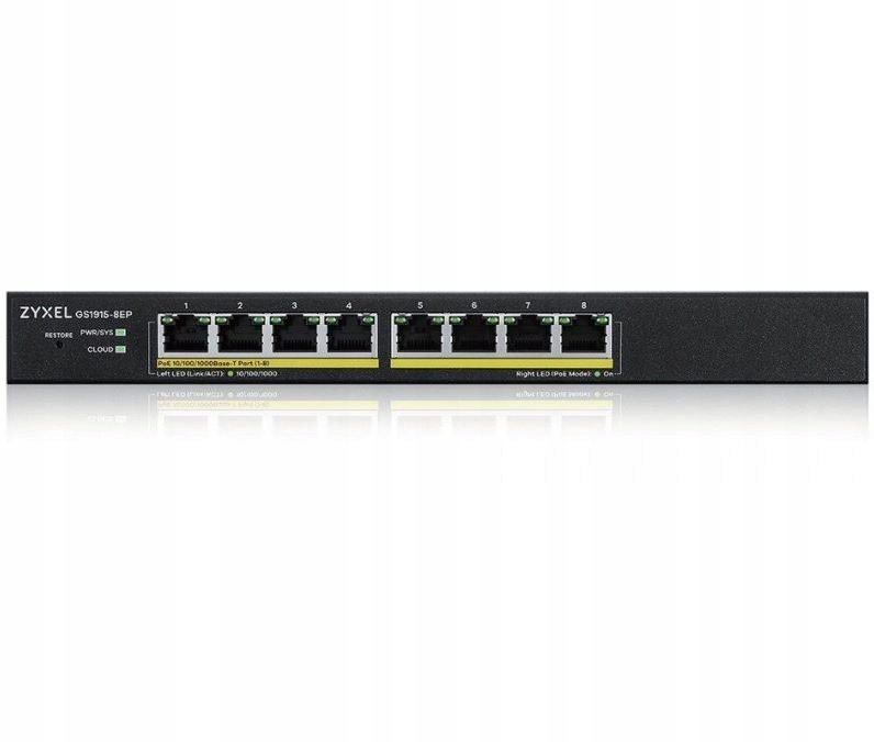 Zyxel GS1915-8EP Zarządzany L2 Gigabit Ethernet (10/100/1000)