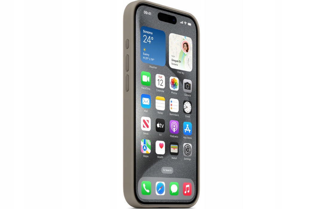 Etui APPLE Silicone Case MagSafe do iPhone 15 Pro Max Popielaty brąz