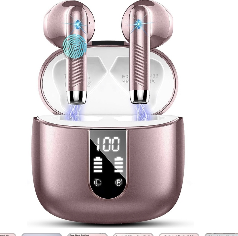 Drsaec J55 Słuchawki Bluetooth różowe