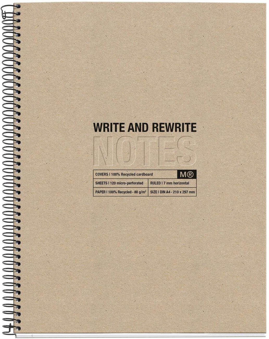 Miquelrius Notizblock SCHWARZ Recycle A4 80 Blatt