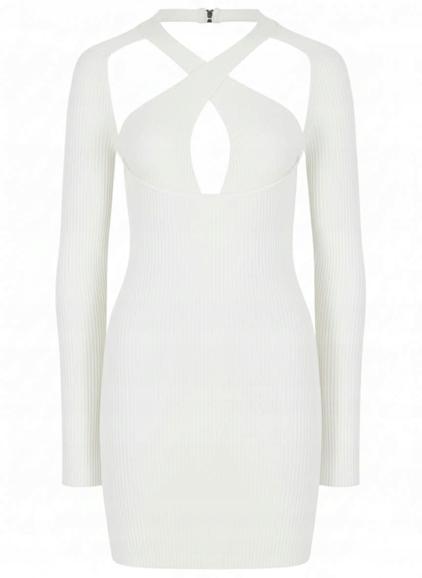 Sukienka DAVID KOMA biały XS