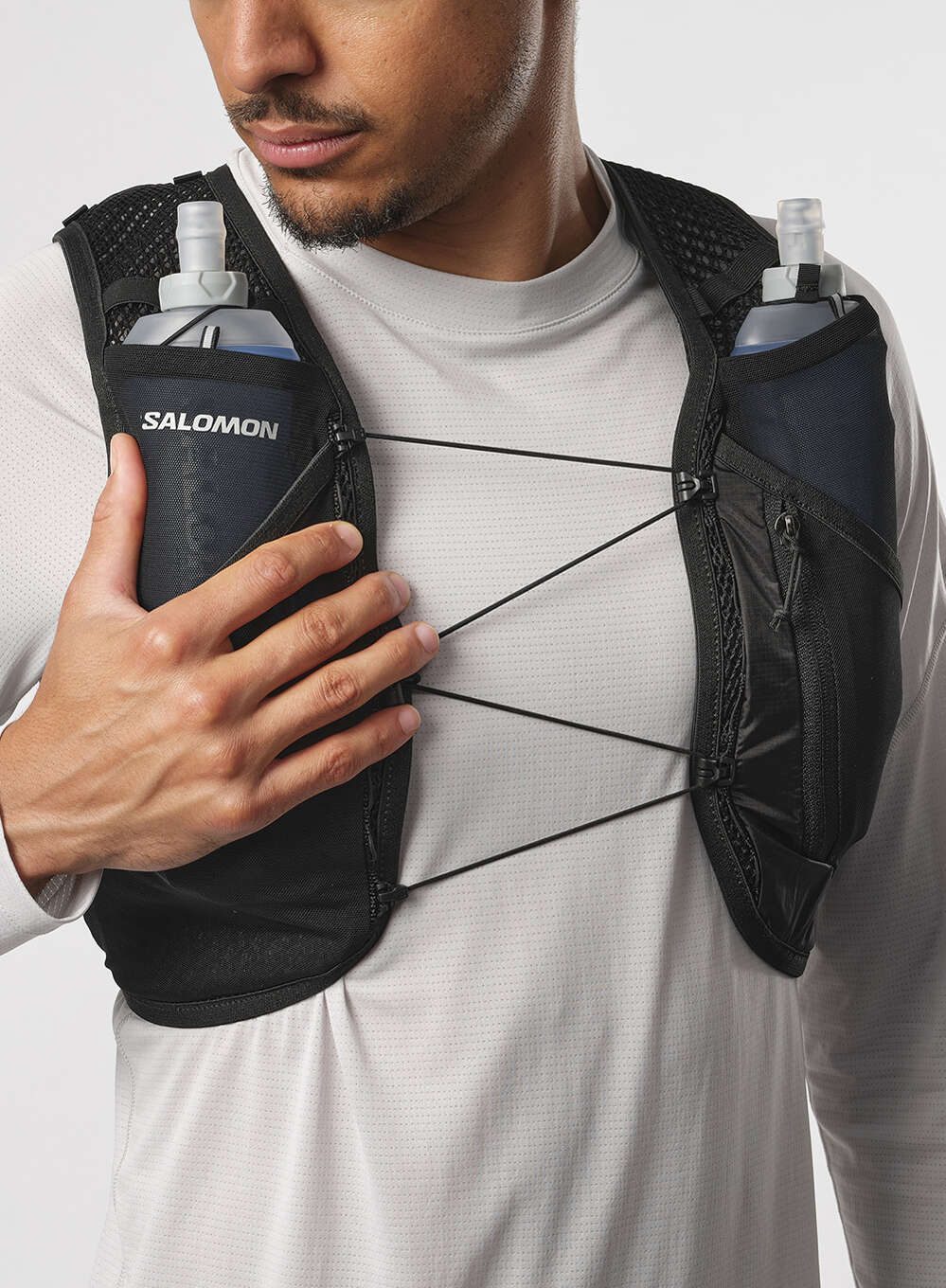 Salomon Active Skin 8 Unisex Running Hydration Vest Hiking Trail With Flask