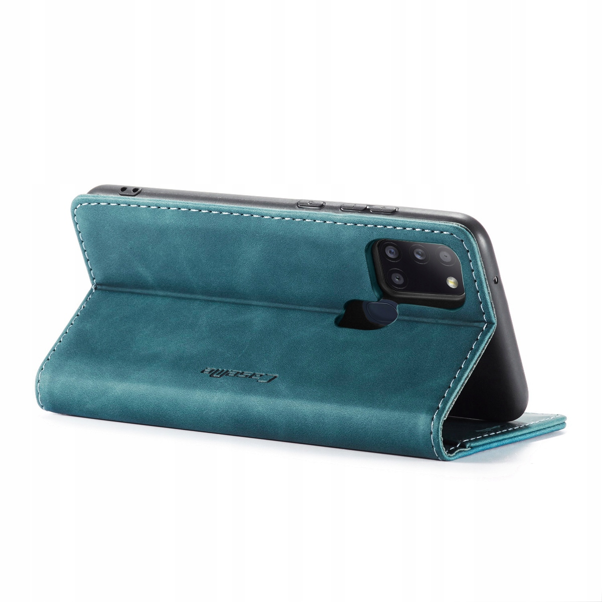 Etui z klapką Caseme do Samsung Galaxy A21s zielony