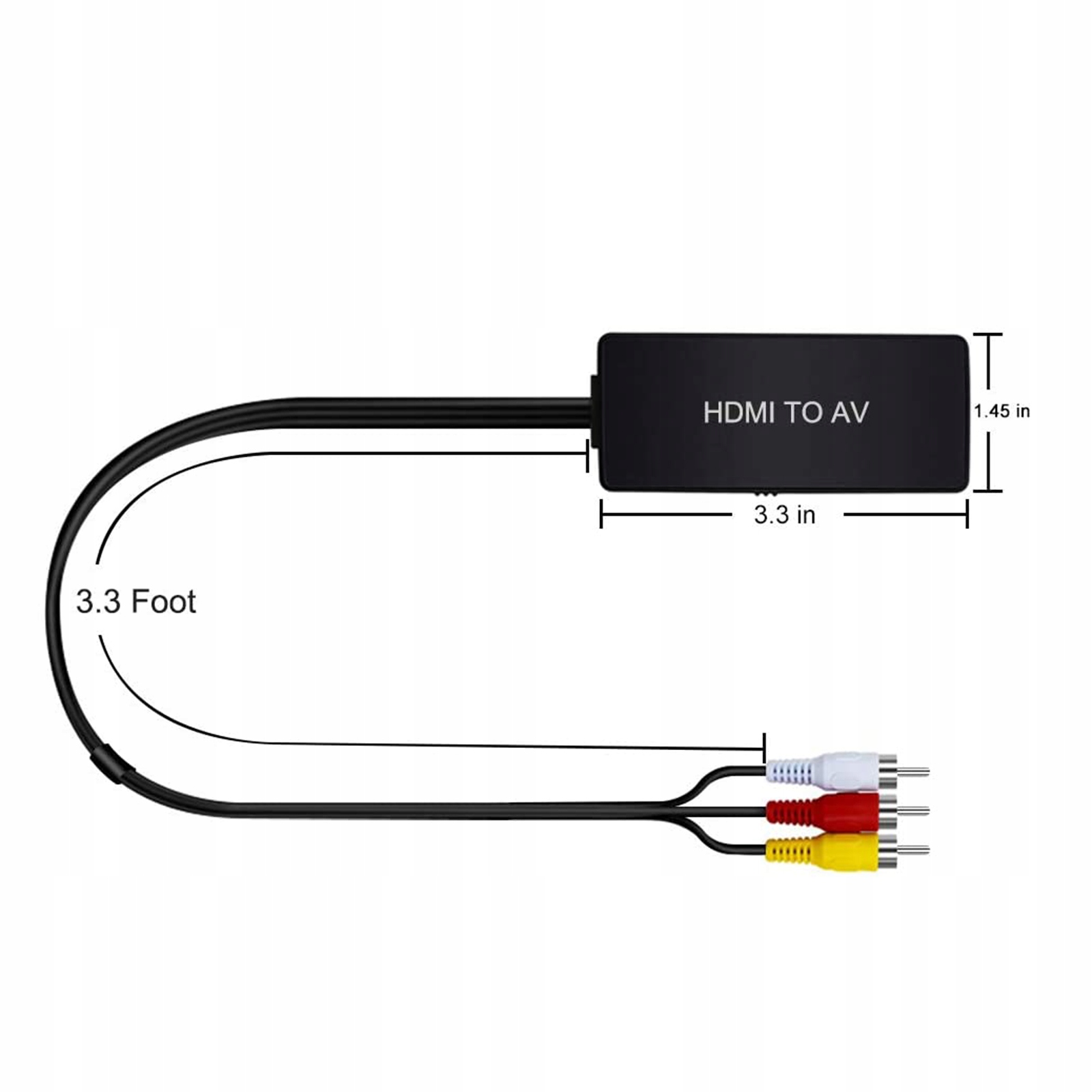 Konwerter Adapter Obrazu Z HDMI Na AV RCA PAL/NTSC Adapter