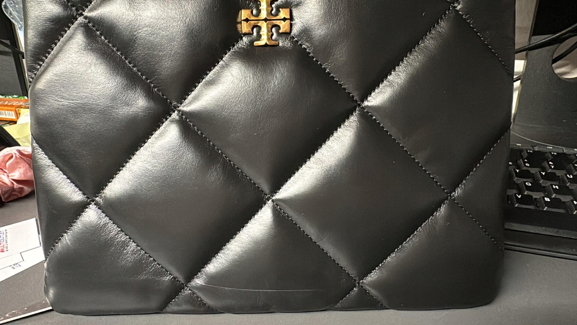 Kopertówka Tory Burch Clutch Bag in Black Leather