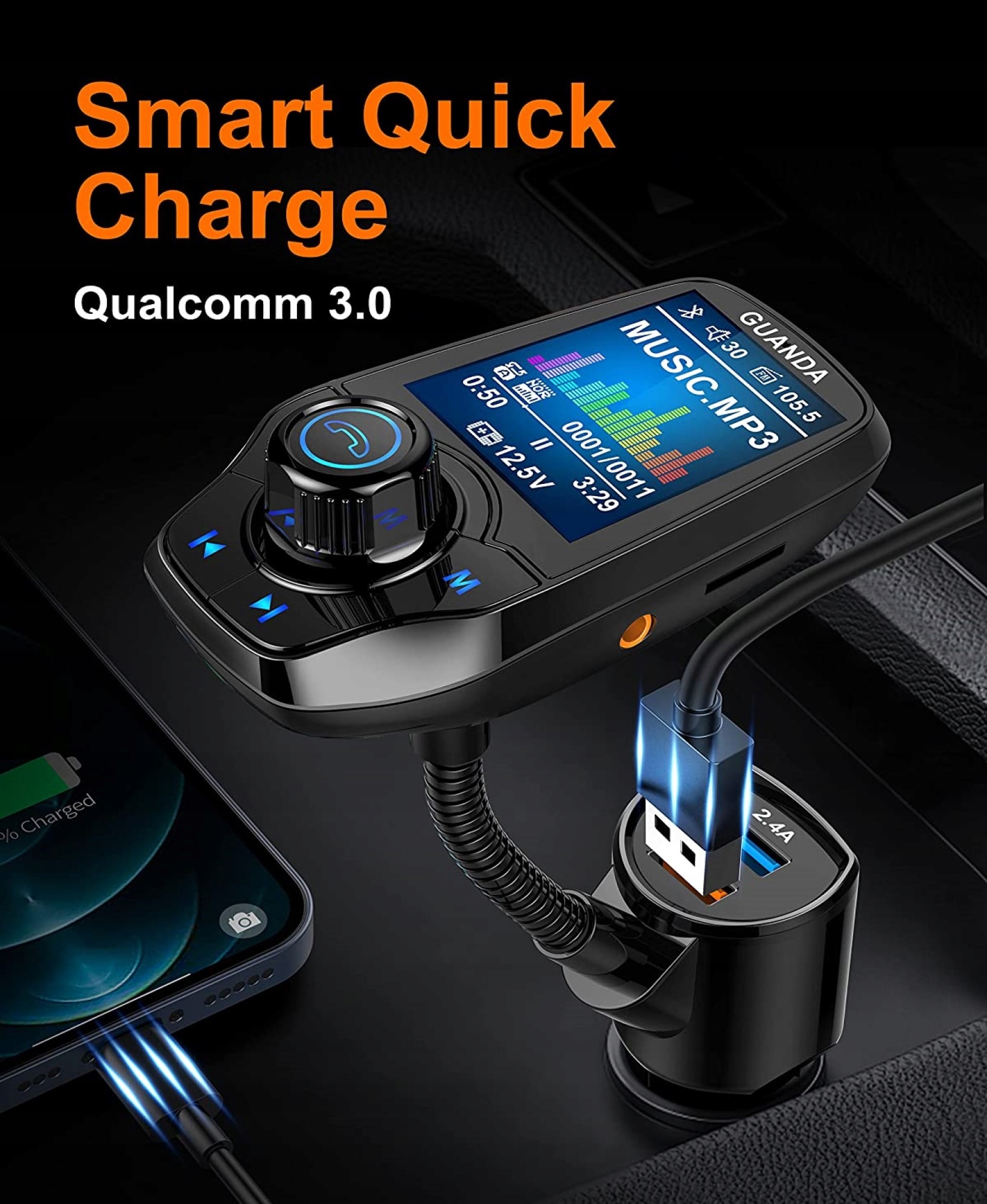 Transmiter samochodowy FM Guanda Rm100