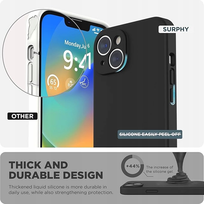 SURPHY Silikonowe Etui do iPhone 14 Plus