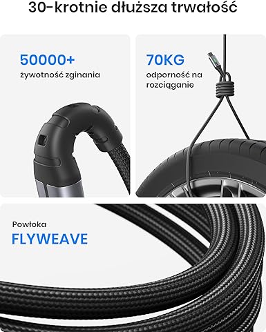 Kabel INIU USB typ C - USB typ C 2 m srebrny