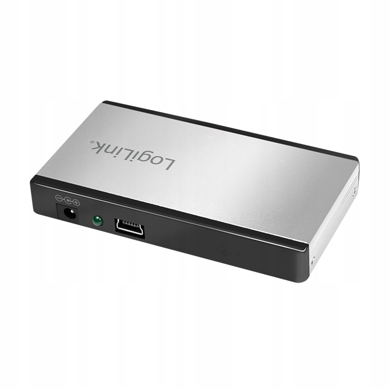 HUB USB 2.0 4-portowy koncentrator z zasilaczem Logilink aluminiowa obudowa