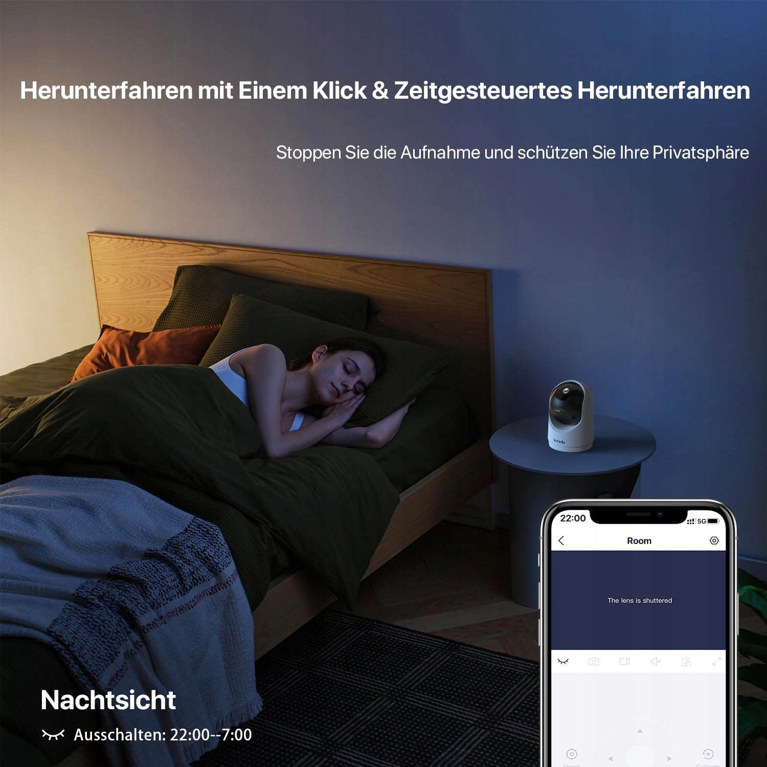 Wewnętrzna Kamera Monitorująca TENDA 2K CP3 V3.0, 360-stopniowa kamera